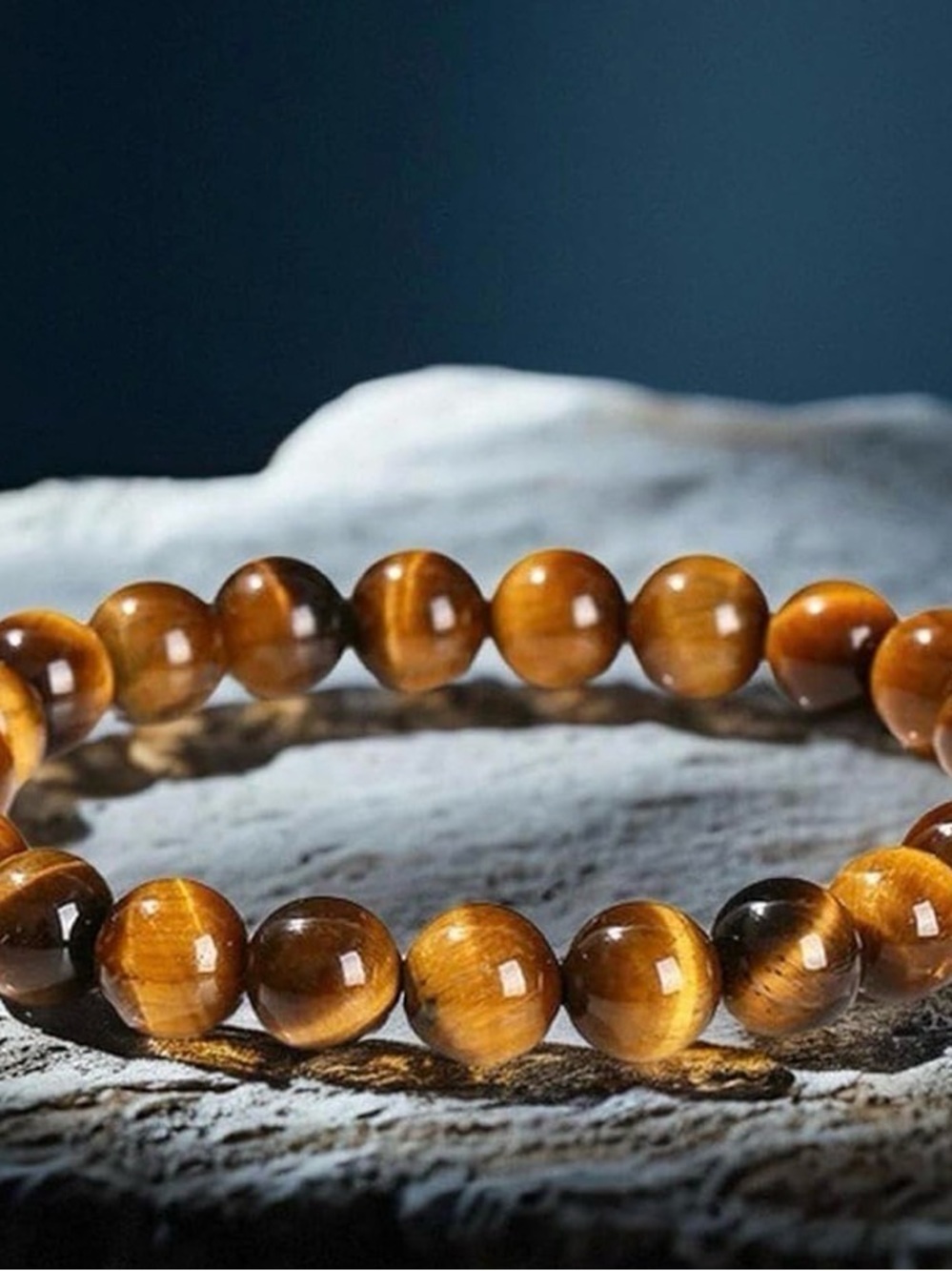 Triple Protect Tigers Eye. Black Hematite Beaded Bracelet for Men/Women. NWT.